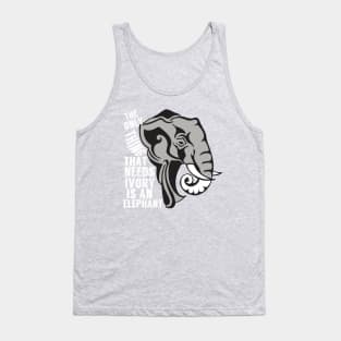 Cute Elephant Ban Trophy Hunting Tank Top